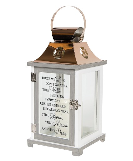 "Walk Beside Us" Memorial Lantern KEEPSAKE