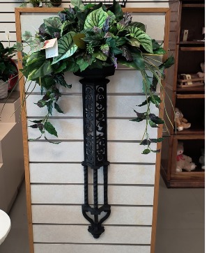 Wall Column Planter Silk Arrangement