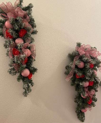 wall of love silk swags made in store  1 pair only perfect for the season