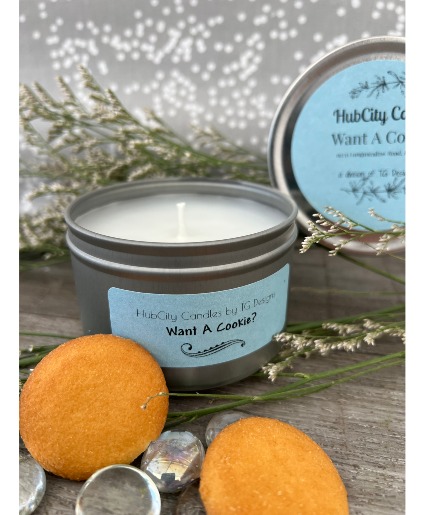 Want a Cookie? Candle Tin 
