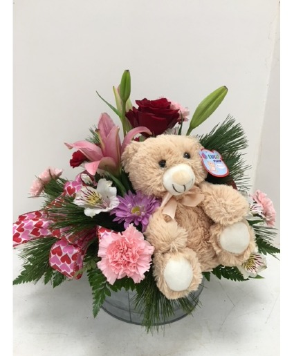 WARM HUG BOUQUET VASED ARRANGEMENT