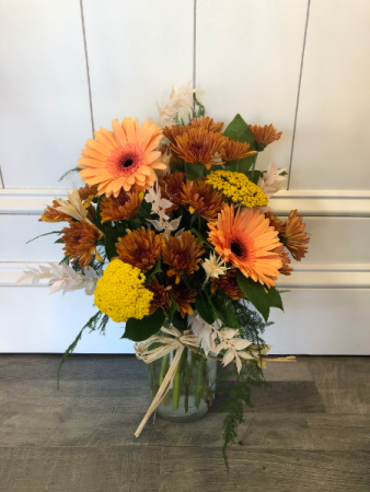 Warm Spiced Cider Mason Jar Arrangement