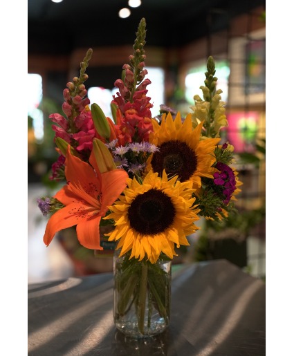 Warm & Sunny Locally Grown Flowers