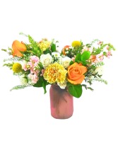 Warm + Sunny Designer's Choice Vased Arrangement