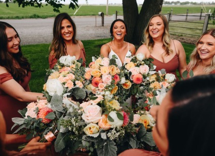 Warm Tone Bridal Bouquets 