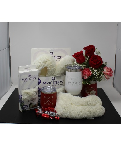 Warm Valentines Warmies, Chocolates, Tumblers, Florals