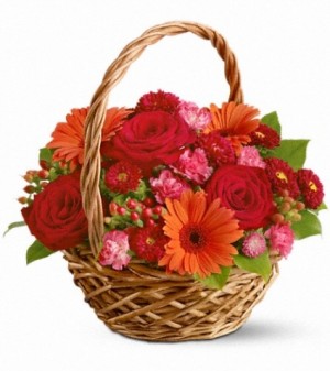 Warm Wishes Basket Arrangement