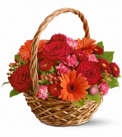 Warm Wishes Basket Arrangement