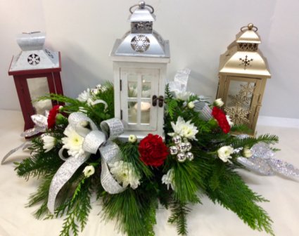 Warmest Holiday Wishes Lantern Centerpiece