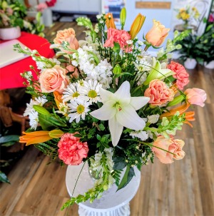 Warmest Sunset Arrangement Vase