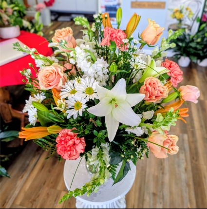 Warmest Sunset Arrangement Vase