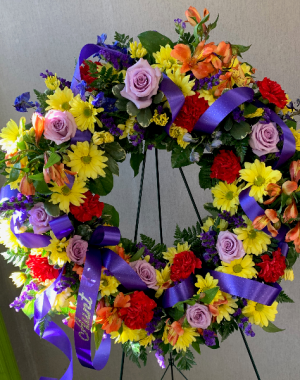 Watercolor Standing Wreath 