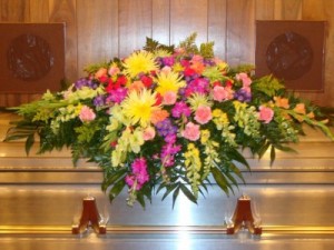 Waterfall of Colors Casket Spray