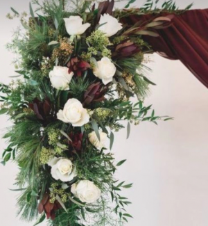 Wedding Arch Burgundy  Ceremony 
