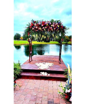 wedding arch flowers  fresh