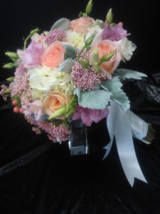 Wedding bouquet Tide wedding bouquet in white,blush pink and peach