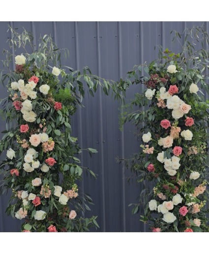 Wedding Columns Ceremony Flowers