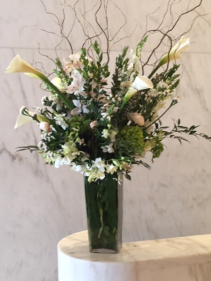 Building lobby arrangements Weekly flower service