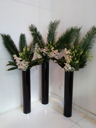 Building lobby arrangements Weekly flower service