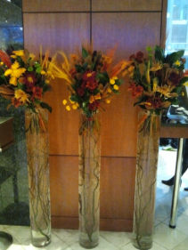 Hotel displays Weekly flower service 