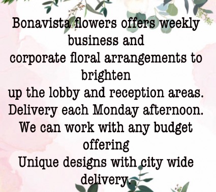 Weekly Office/Reception Flowers Vase 