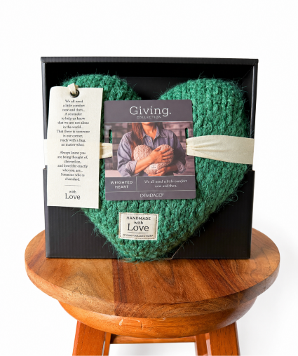 Weighted Heart Pillow - Green 