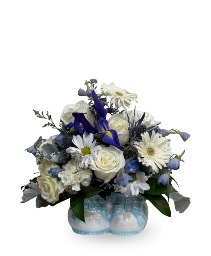 Welcome, Baby Boy! Keepsake Booties Arrangement