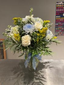 Welcome Baby Boy Vase Arrangement