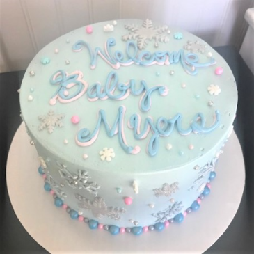 Welcome Baby Cake Fresh from the Bakery in Jamestown, NC | Blossoms Florist & Bakery