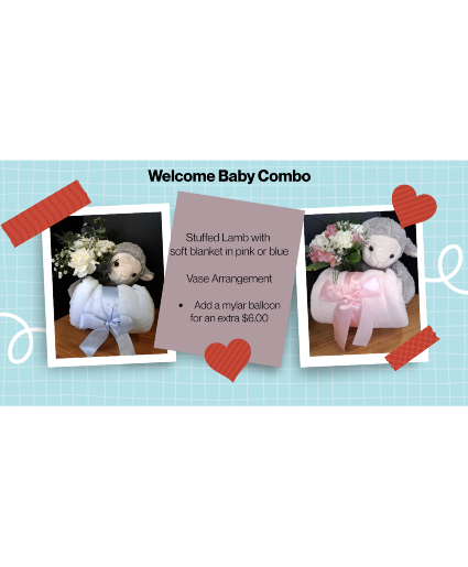 Welcome Baby - Lamb Floral/gift como