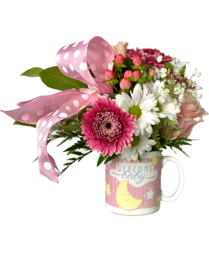 Welcome Baby Mug Arrangement Powell Florist Exclusive