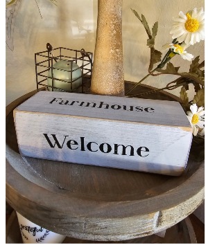 Welcome block Gift item house and home