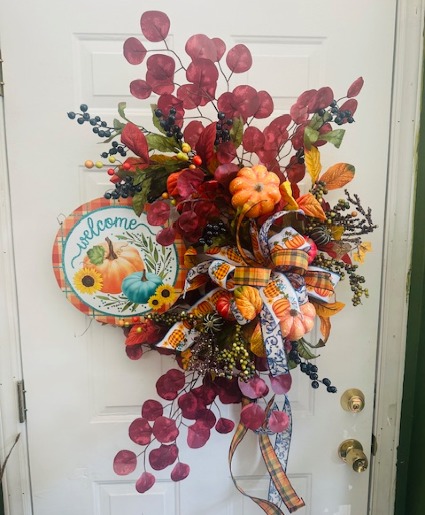 WELCOME FALL SILK  WREATH -BEST VALUE