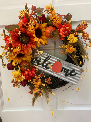 Welcome Fall Wreath Silk