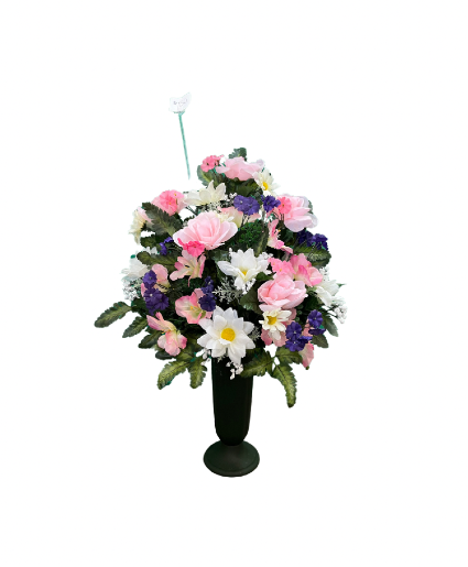 We miss you  Silk Bouquet and Vase 