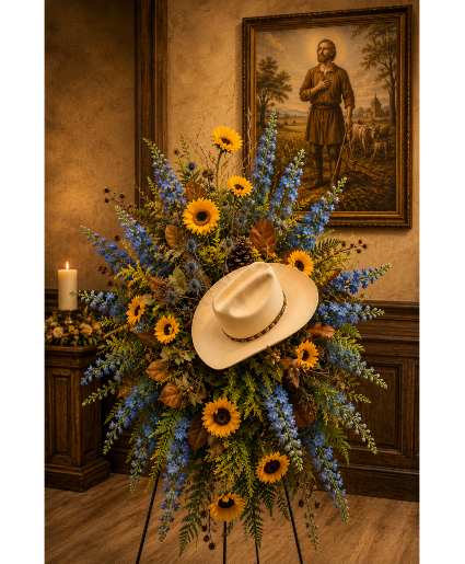 Western Legacy Standing Spray Call Us for Faster Service & Daily Specials: (915) 303-8500 Text Us to Order Anytime: (915) 505-3708 Your trusted source for Flowers & Delivery in El Paso TX 