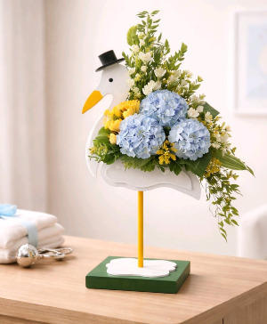 WHAT THE STORK BROUGHT  Wooden Specialty Arrangement 