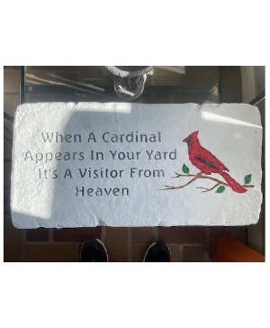When A Cardinal Appears Sympathy Bench 