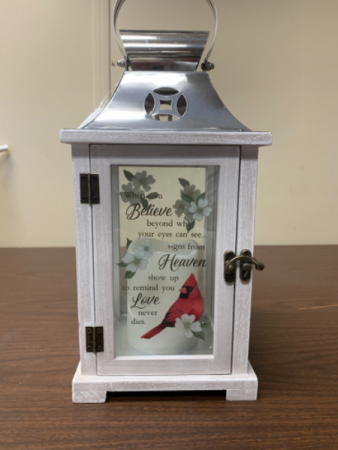 When Cardinals Appear Lantern with LED Candle