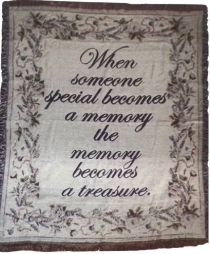 When Someone Becomes a Memory Sympathy Blanket on Stand