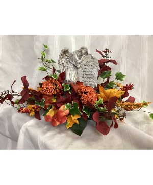 When someone special becomes a memory Silk Flowers & Resin Angel Plaque