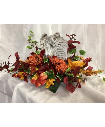 When someone special becomes a memory Silk Flowers & Resin Angel Plaque