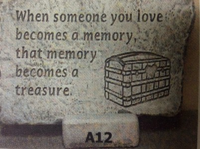 LARGE CONCRETE MEMORY STONE GARDEN MEMORY STONE