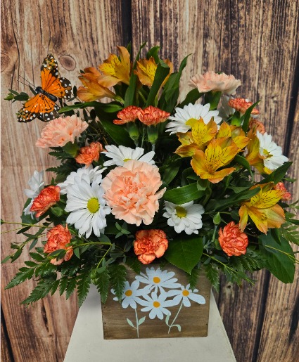 SOLD OUT  Where the Butterflies Are Rustic Wooden Box NFS-MD8