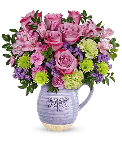 Whimsical Dragonfly Keepsake Pitcher