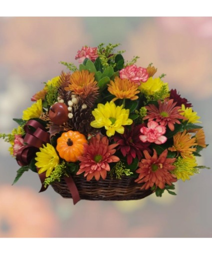 Whimsical Fall Basket  FHF-F2213  Fresh Flower Arrangement (Local Delivery Area Only)