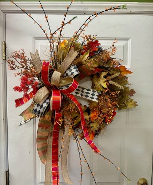 WHIMSICAL FALL WREATH DOOR DECOR