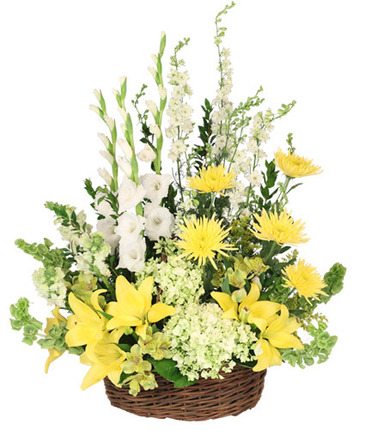 Prayerful Whisper Funeral Flowers in Presque Isle, ME | COOK FLORIST, INC.