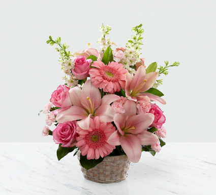 Whispering Love Flower Basket 