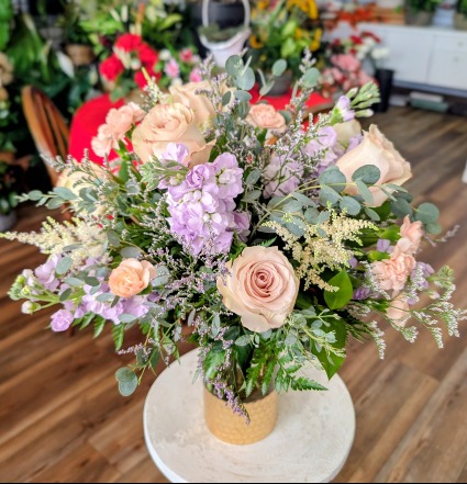 Whispers of Lavender Vase Arrangement